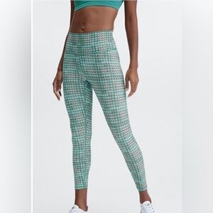 💙💚NWT FABLETICS DEFINE HIGH WAISTED 7/8 LEGGINGS IN TROPICS HERITAGE PRINT